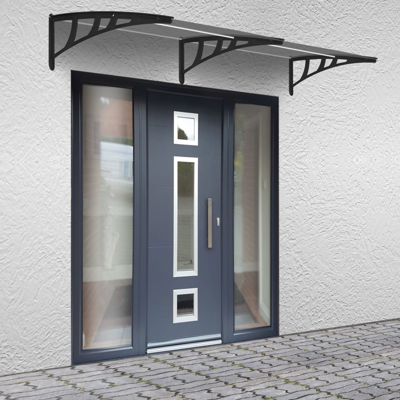 Plastik Kapı Üstü Pratik Sundurma 100x240 Cm - Bronz