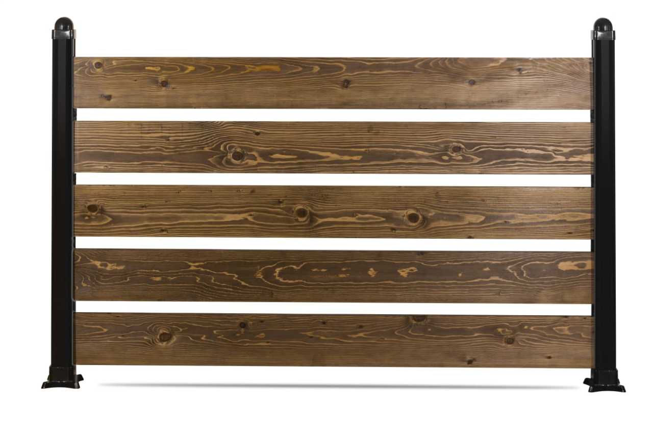 Alüminyum Dikmeli Ahşap Korkuluk - Çit 100*150 cm